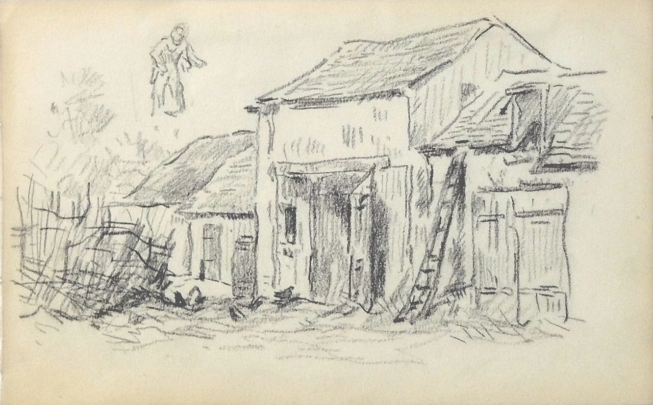 Foglio di studio per pecore, agricoltori e pastori